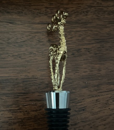 Love This Unique “Deer” In Gold Metal Wine Bottle Cork - Picture 6 of 10