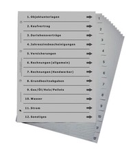 Ordnerregister für Haus und Eigenheim, durch...