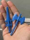 Vintage He-Man Masters of the Universe Accessory Weapons Pack Blue Sword & Axe