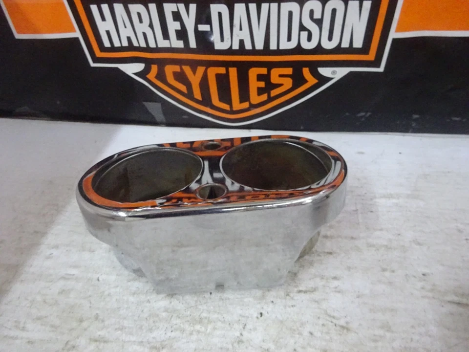Vintage Harley Davidson FX & XL CHOICE of USED CHROME OEM DUAL GAUGE MOUNT/CUPS - Image 3 of 4