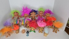 Russ Troll Dolls- Mixed Lot -Colorful Hair-Vintage Lot of 21  - READ