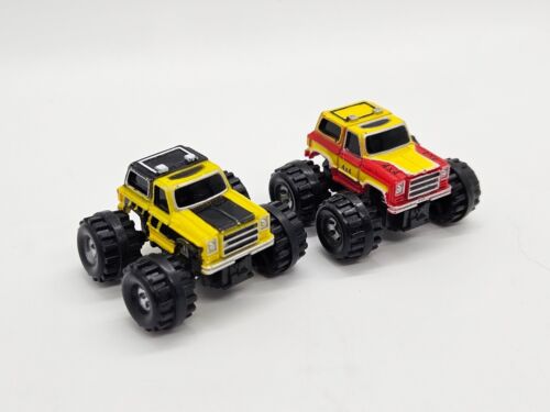 Micro Machines Monster Truck Yellow Red Black Chevy Blazer Color Variation Lot