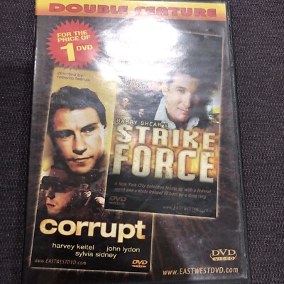 DOUBLE FEATURE - DVD - STRIKE FORCE & CORRUPT