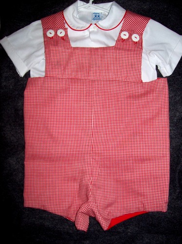 Boy 2 Crimson Tide ALABAMA Smocked Reversible ELEPHANT Romper & KELLY'S KIDS Top - Picture 3 of 4