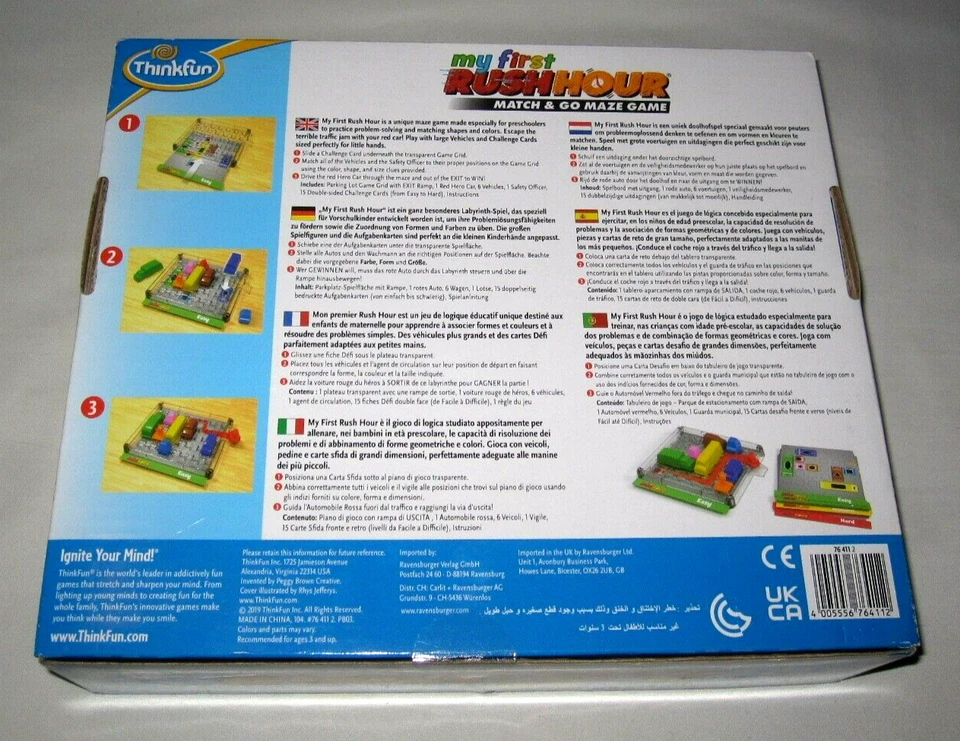 ThinkFun My First Rush Hour STEM Toy Traffic Parking Match & Go Maze Game - NEW - Image 4 of 4