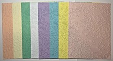 EMBOSSED STAMPIN' UP CARDSTOCK CARD FRONTS SET OF 8 SHEETS ""Scroll"