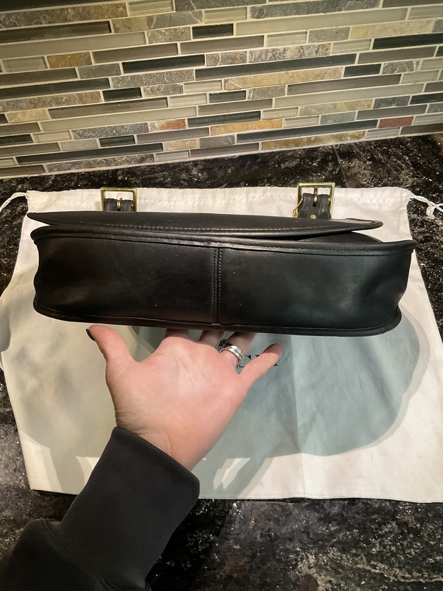 Coach Vintage Bonnie Cashin Hippie Saddle Bag Black Brown RARE NYC