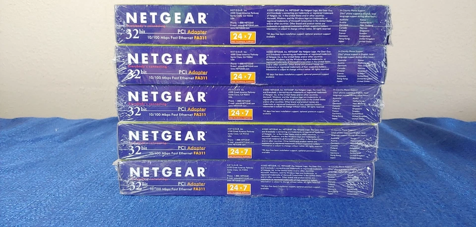 Lot of 5 NETGEAR FA311 PCI Adapters-BRAND NEW - Image 2 of 4