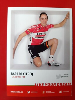 CYCLING cycling card BART DE CLERQ team LOTTO SOUDAL 2015