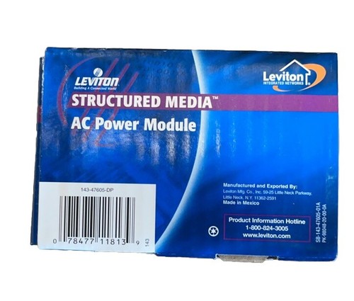 🔥(AN)Leviton 47605-DP Dual AC Power & Surge Protection Module (White/Blue) - Picture 4 of 4