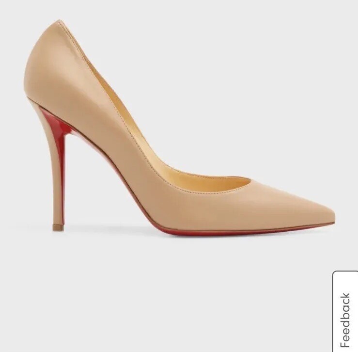 CHRISTIAN LOUBOUTIN | NEW NIB Apostrophe Pumps 100 Nappa Nude Size