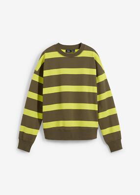 Oversized-Sweatshirt mit recyceltem Polyester Gr. 36/38 Dunkeloliv Pistazie Neu