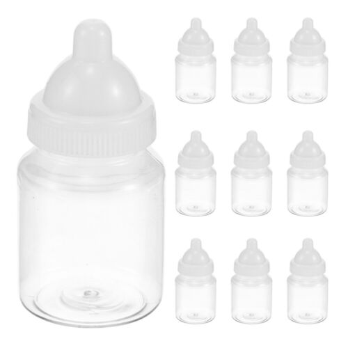 24pcs Clear Candy Boxes for Baby Showers Mini Baby Bottles for Party Favors