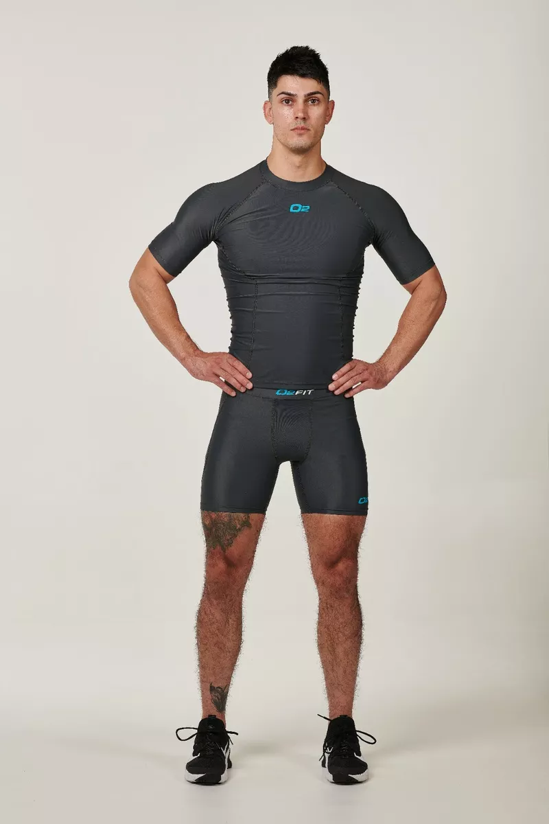 Mens Grey Compression Shorts New Sports Gym Run Base Rugby Layers