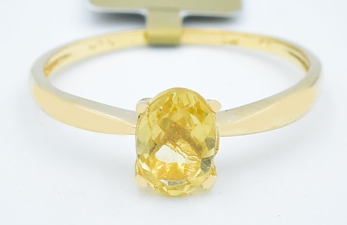 GENUINE  1.24 Cts YELLOW TOPAZ RING 10K GOLD - Free Appraisal Service - NWT