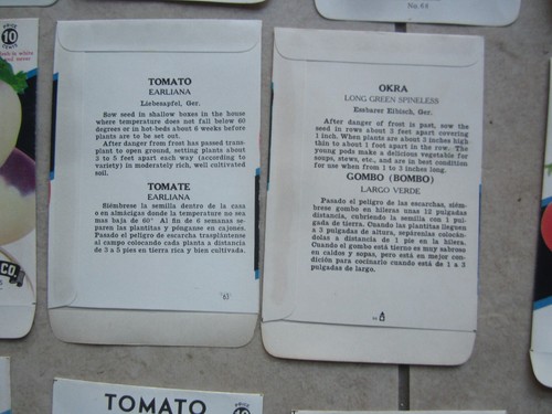Lot of 28 Old Vintage 1950's-1960's - VEGETABLE SEED PACKETS - TEXAS - EMPTY - Picture 4 of 4