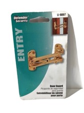 DEFENDER SECURITY DOOR GUARD LOCK-BRASS FINISH