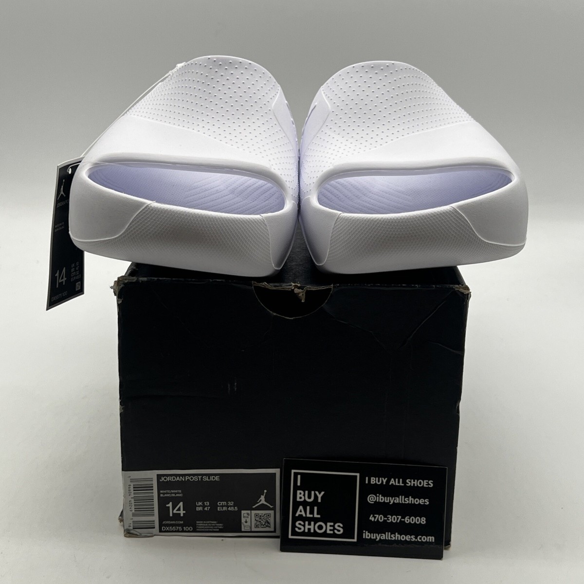 JORDAN ホワイト スリッパ Size 14 - NIKE AIR JORDAN POST SLIDE WHITE-WHITE 