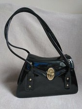 PETER KAISER designer black patent Leather shoulder bag
