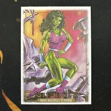 She-Hulk 2024 Upper Deck Marvel Masterpieces '92 Platinum CANVAS Parallel #82