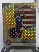Tyrese Maxey 2020-21 Mosaic National Pride Reactive Yellow Prizm #259 76ers