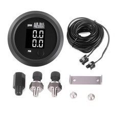 Air Bag Pressure Gauge Dual Digital Display 0-232psi 16bar For Air Ride