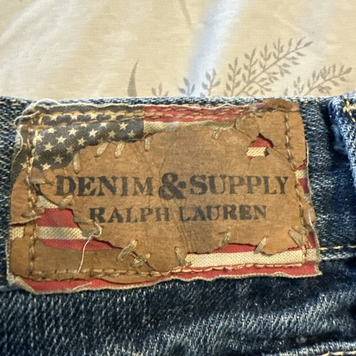 Ralph Lauren Denim & Supply Boyfriend Cut Off Shorts Sz 27 Patchwork Embroidered - Picture 7 of 8