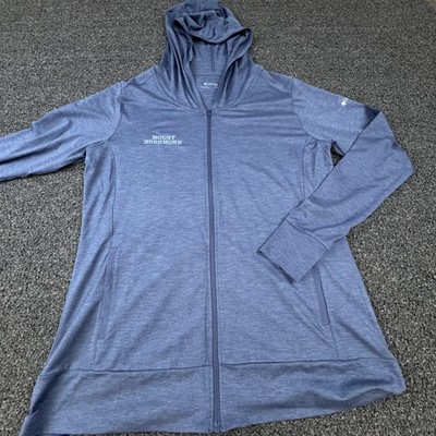Columbia Jacket Womens Medium Blue Mount Rushmore Full Zip Hooded Lightweight