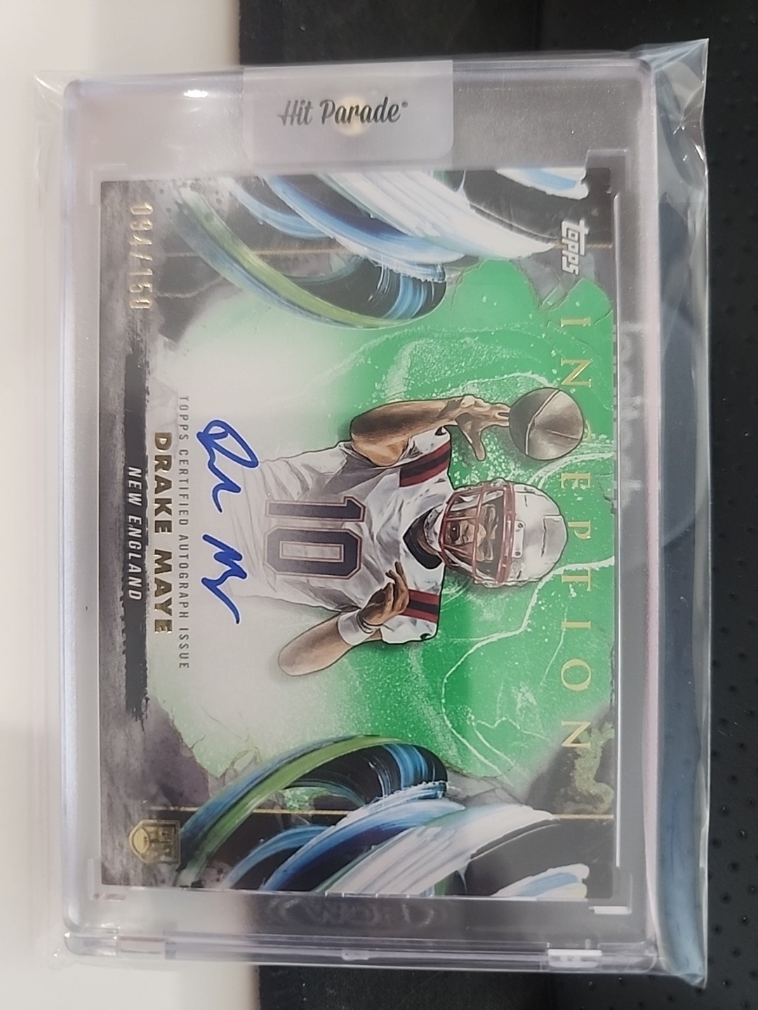 2024 Topps Inception - Rookie Autographs Drake Maye #RA-DM Green /150 (AU, RC)