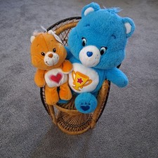 Lot of 2 VTG Care Bears Plush   Champ Bear w/out tag  Tenderheart Bear NWT