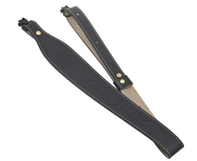 Ruger 10/22 Leather Cobra Sling Black Embossed Ruger Eagle Logo With Swivels OEM