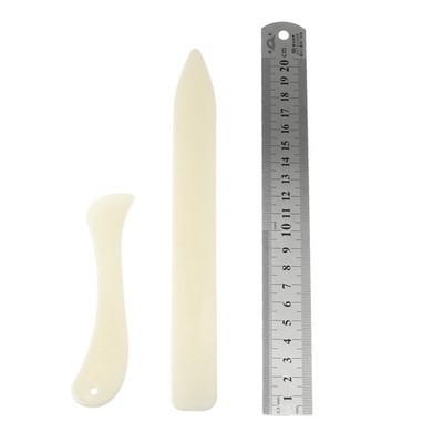 RLECS 2pcs Bone Folder, Scoring Tool Irregular Paper Folder Silver 