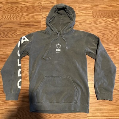 Odesza Band Hoodie Concert Tour EDM Merch Sweatshirt Sleeve SpellOut Gray SMALL 