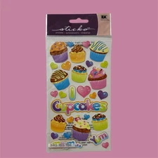 Sticko Stickers Birthday Celebration PARTY GOODIES Cupcakes Hearts Scrapbook