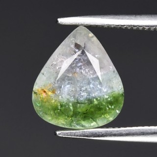 💎 1.77ct Pear Natural Green Very Light Pink Tourmaline Unheated Africa Gem