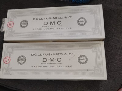 2 Boxes Of DMC Cotton Perle Embroidery  Thread Color 470 Olive Green 12 In Each