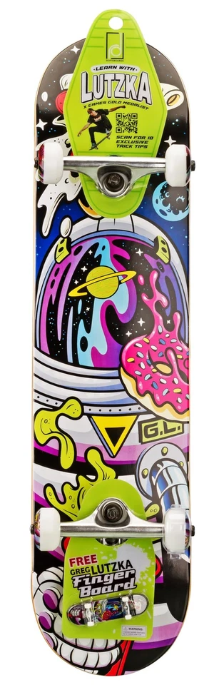 Aprenda com Lutzka Astronaut Skateboard Deluxe Series para crianças, adolescentes, iniciantes... - Imagem 3 de 4