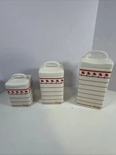 🍔 In-N-Out Burger Restaurant Ceramic  Canister Jar 3 piece set. Limited Edition