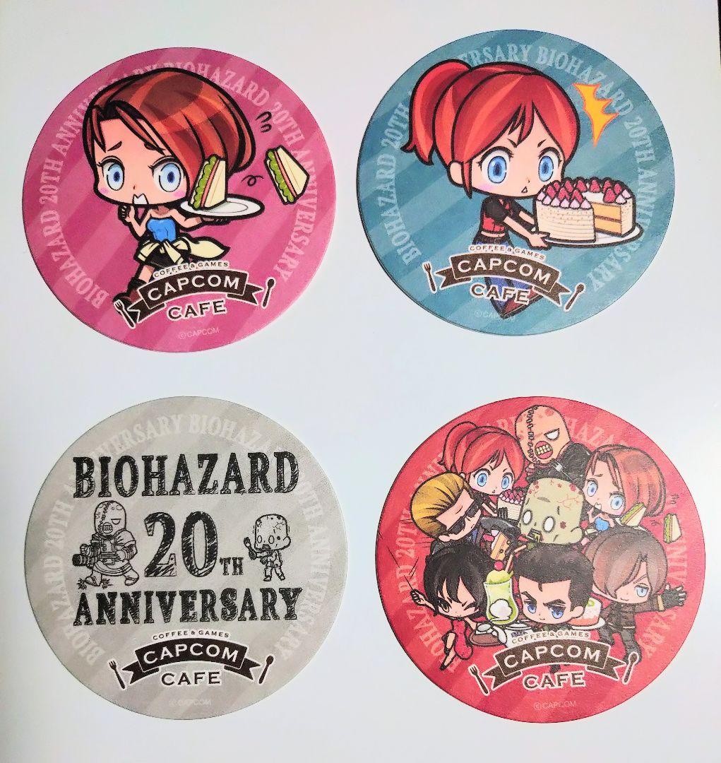 4 Pieces Coaster Capcom Cafe Resident Evil 20th Leon Ada Jill | eBay
