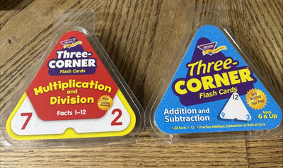 Multi/Div  & Add/Sub.  Three-Corner Flash Cards Flashcards Math Learning