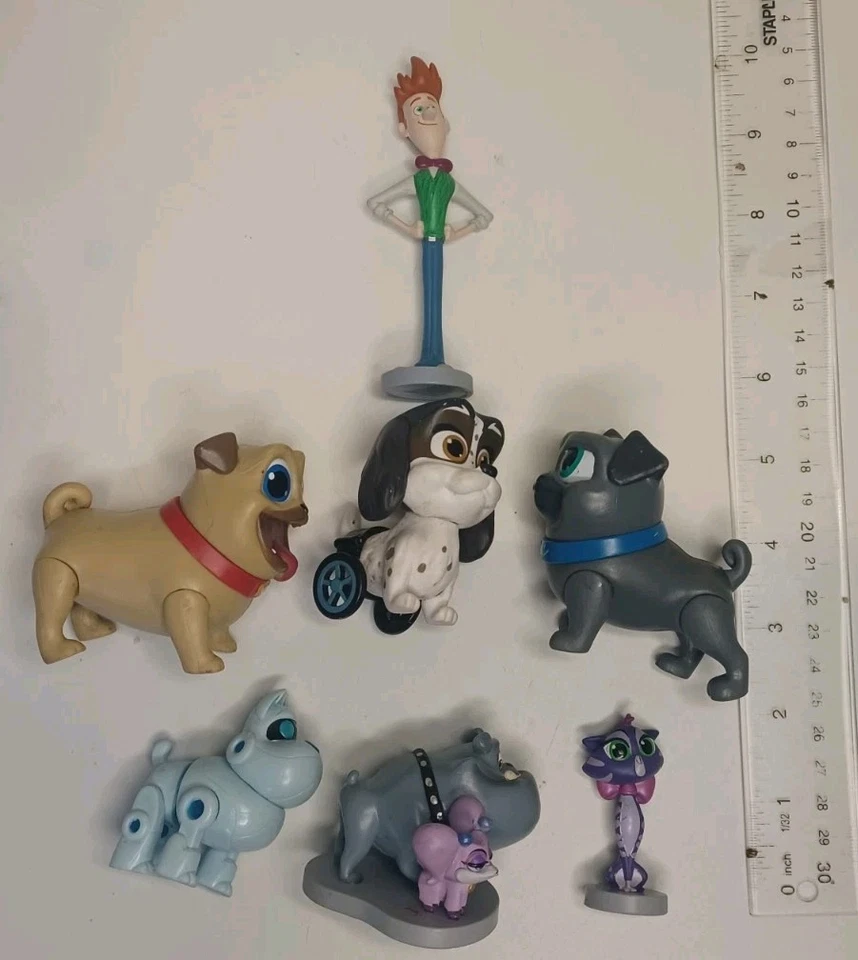 Lote de 7 bonecos Disney Puppy Dog Pals 2" e 4" - Imagem 4 de 4