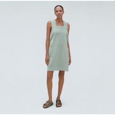 Everlane Green Crossback Apron Dress Sz M