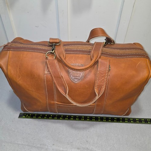 Tahoe Classics Brown Bag Co Saddle Leather Duffel Satchel Tool Bag USA Made - Picture 17 of 21