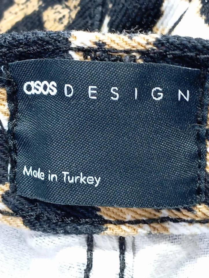 ASOS Vaquero de talle alto Mujeres Vaquero Talla EU 40 marrón-negro-blanco - Imagen 4 de 4