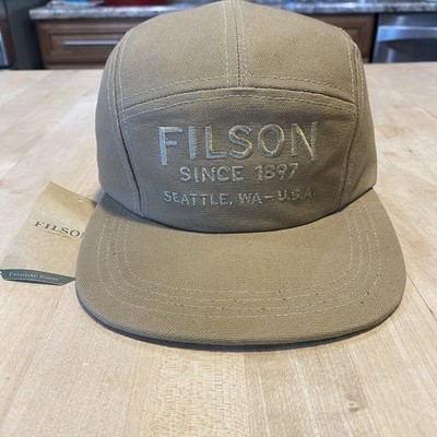 FILSON　 5-Panel Cap Tan Made in USA Filson Cotton Canvas 5 Panel Cap - New With Tags - Rugged Tan