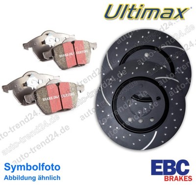 EBC Turbo Groove Black Bremsscheiben, Beläge hinten für Nisan Primare Traveler