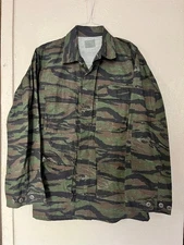 Vintage Rothco U.S. Army military tiger stripe camo BDU combat jacket SL