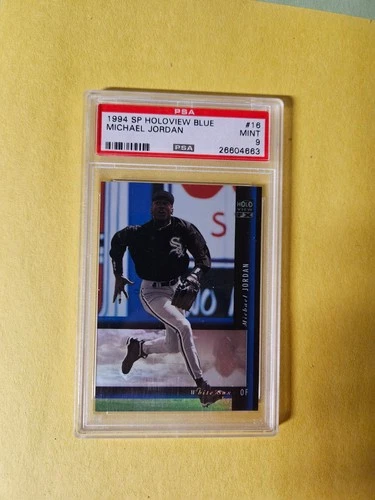 MICHAEL JORDAN BULLS CHICAGO WHITE SOX 1994 SP HOLOVIEWS BLUE #16 PSA 9 MINT