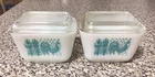 PYREX Rare Vintage Amish Butterprint Refrigerator Dish Set of 2 with Lids 501