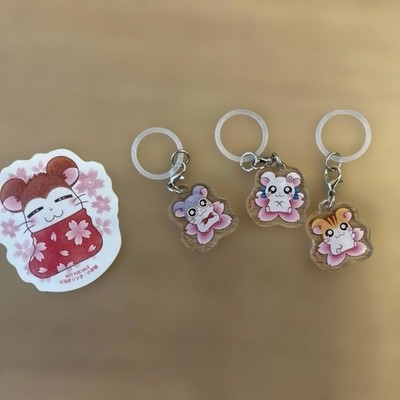 Hamtaro PopUp Sticker Charm   Ham Town, Nemurukun, Ribbonchan,